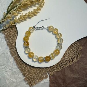Golden Transparent Beaded Bracelet